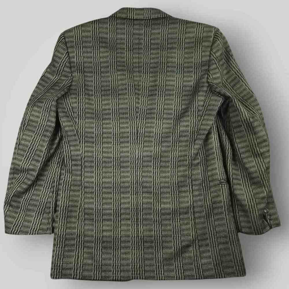 Mens Made in Italy Glen Check Plaid Blazer Sport Coat 36S Italian Wool Overcheck - Picture 4 of 11